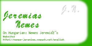 jeremias nemes business card